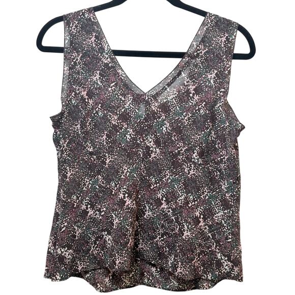 Liz Claiborne Purple and Pink Sleeveless Blouse Women’s Size 10 Casual Feminine - Picture 5 of 5